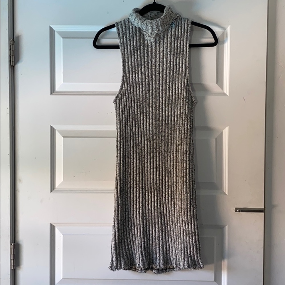 KNIT TURTLENECK MINI DRESS